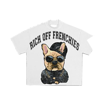 Rich off Frenchies Tee White